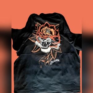 All Saints| Tiger Rose Crew T-Shirt - Jet Black